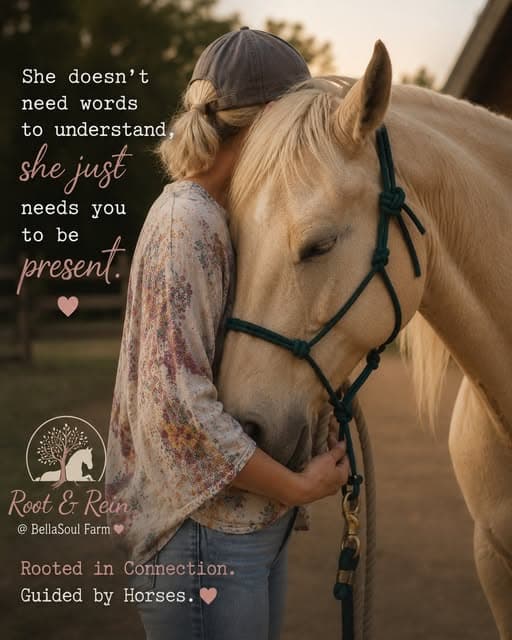 A woman sharing a quiet moment with a horse